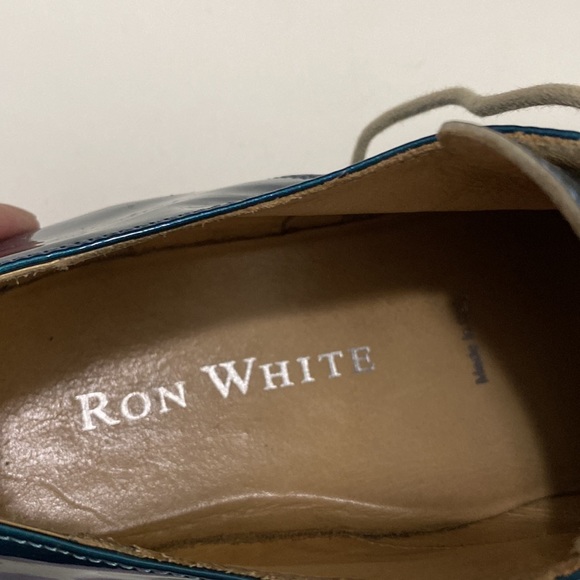 RON White Wedges Turquoise Patent Shoes Size 38 - Picture 13 of 16